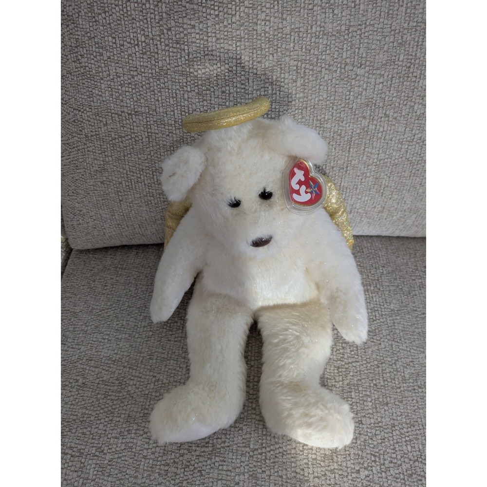 1999 Ty The Angel Bear Beanie Buddy - 9337